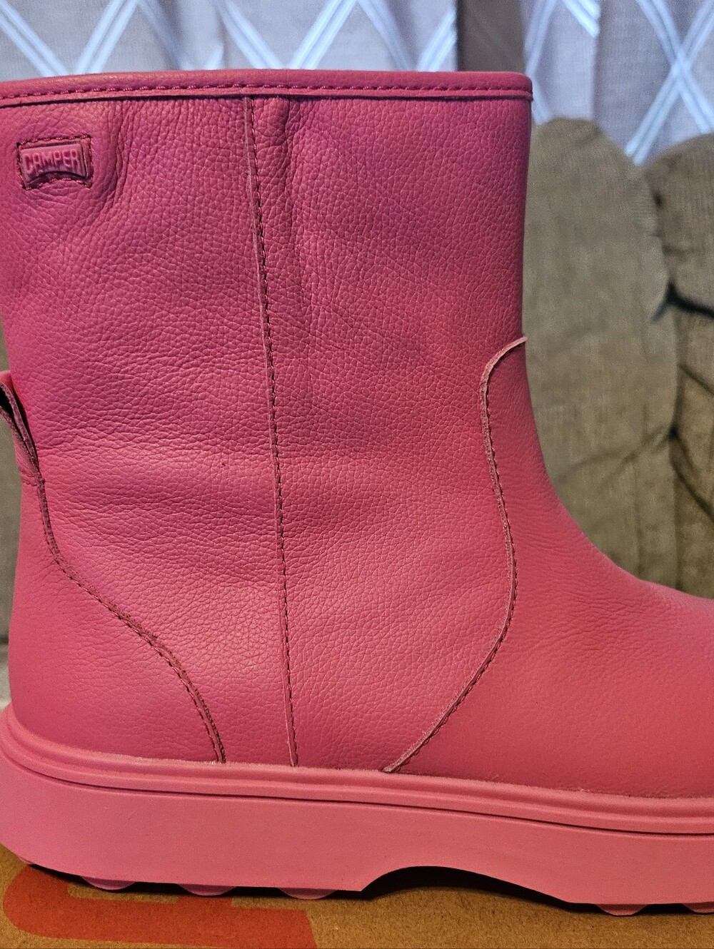 Camper Hot Pink Leather Ankle Boot